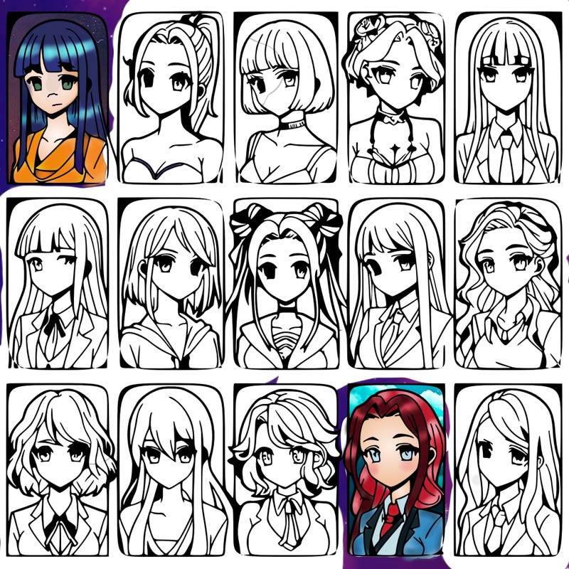 girls that look diffrent anime