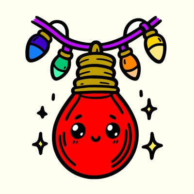 small bulb of a garland