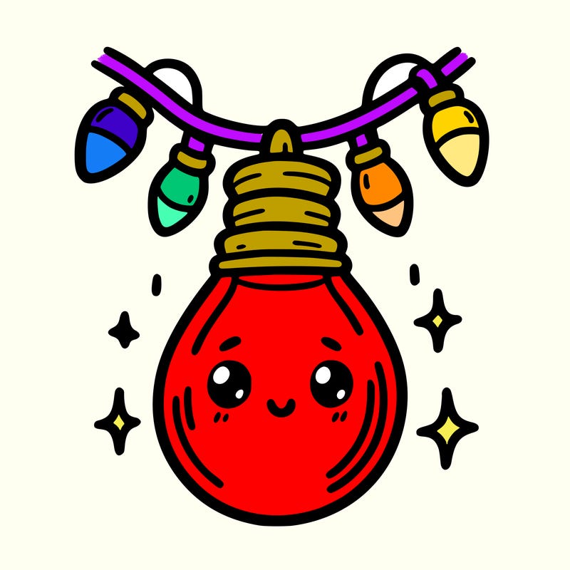 small bulb of a garland