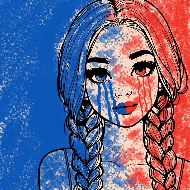 realistic girl with braids