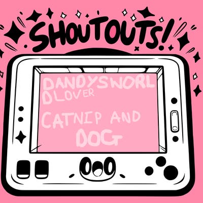 blank canvas that says above it shoutouts