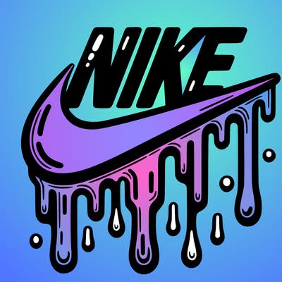 dripping nike logo