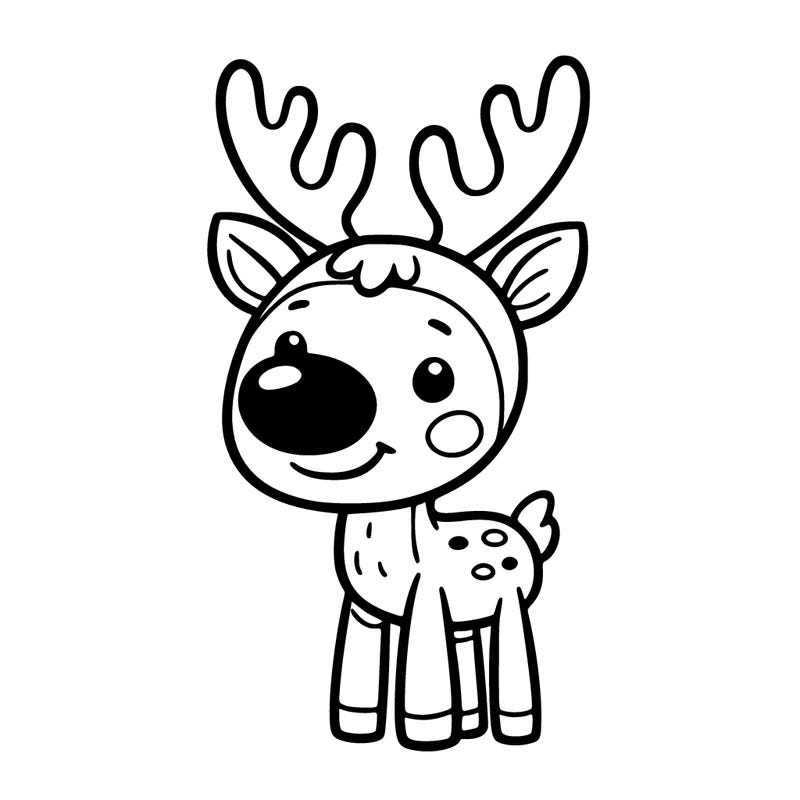 a reindeer with a red nose