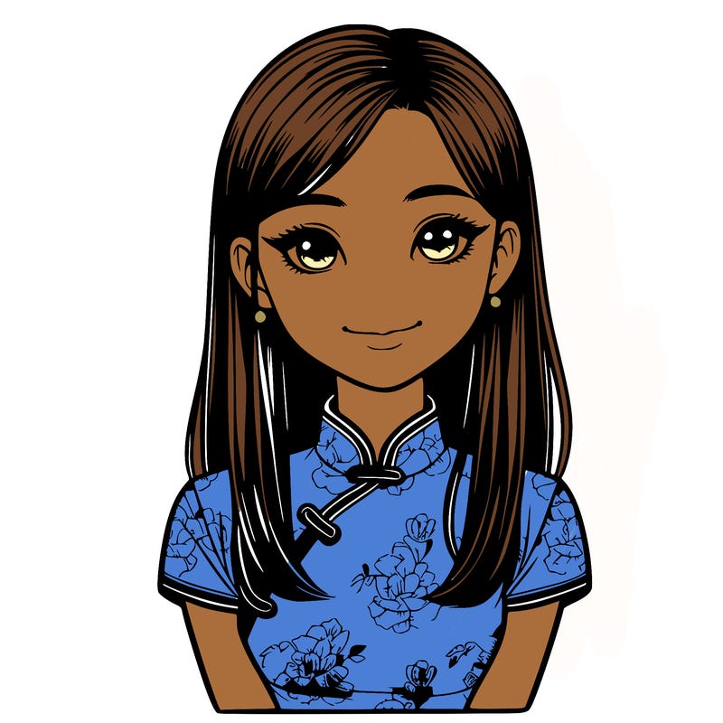 realistic asian girl wearing qipao