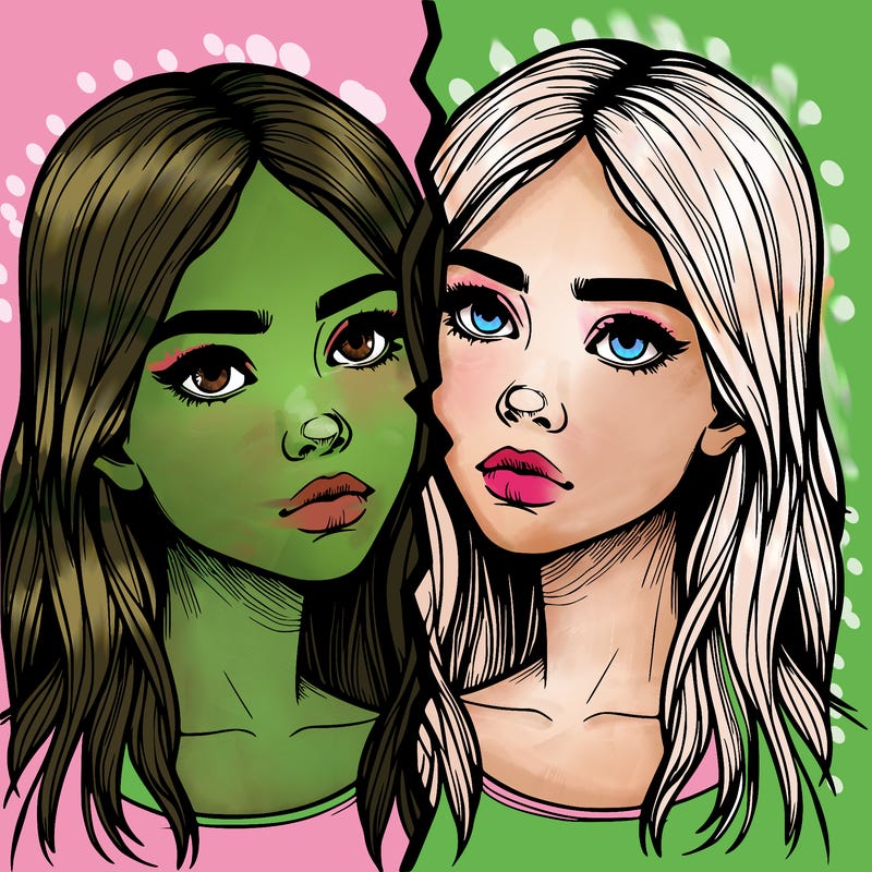 realistic girl split