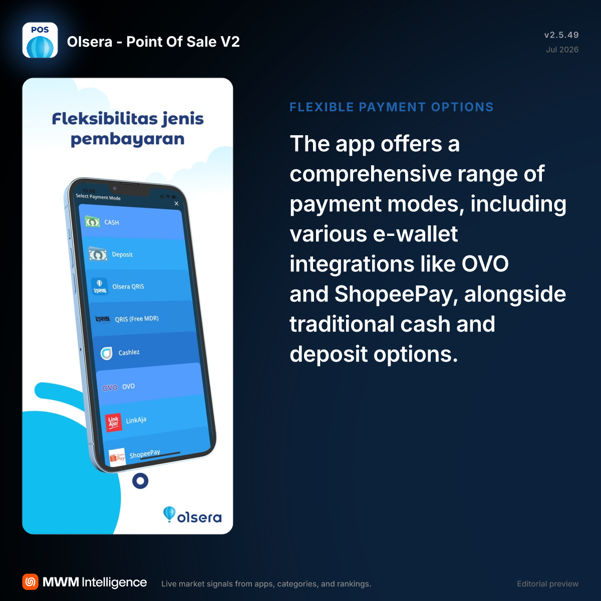 Olsera - Point Of Sale V2 - Business App | MWM