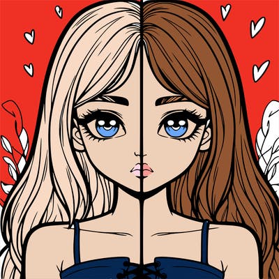 realistic girl split