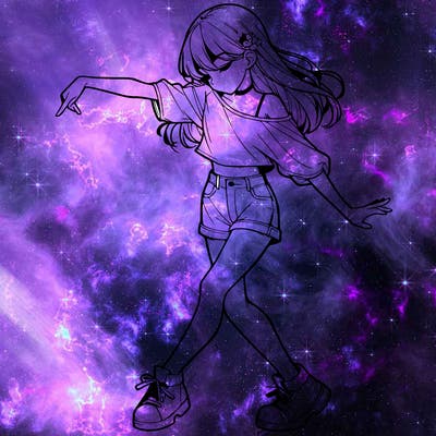 realistic girl danceing