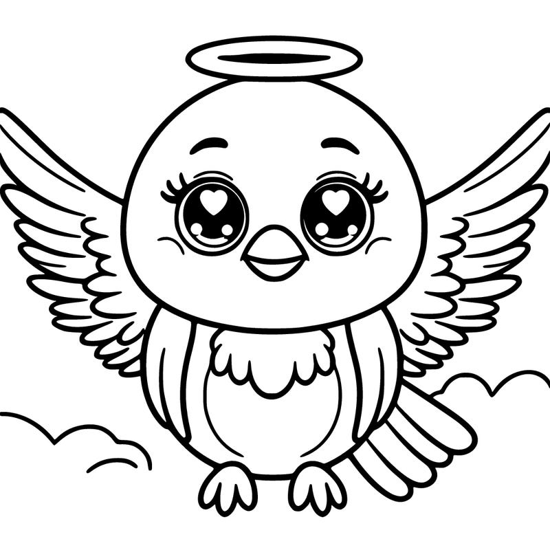 bird with angel eyes