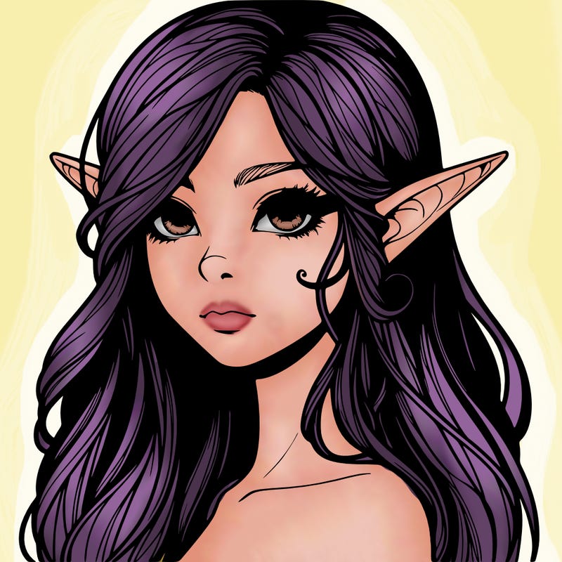 elf girl realistic dark fantasy