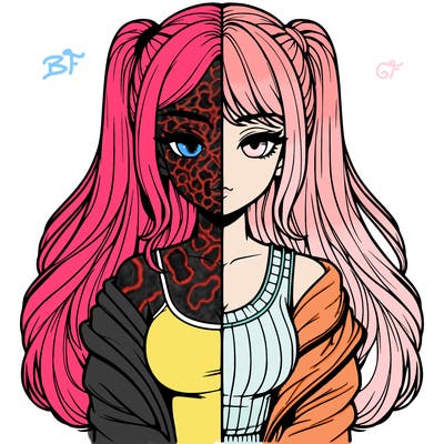 realistic girl split