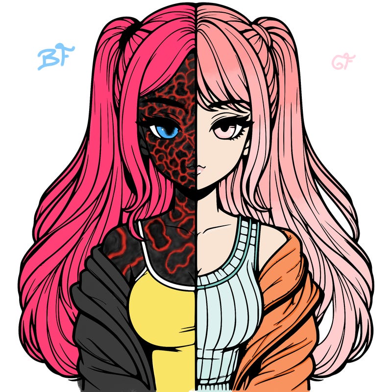 realistic girl split