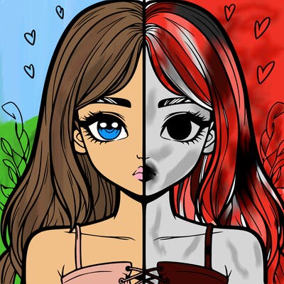 realistic girl split