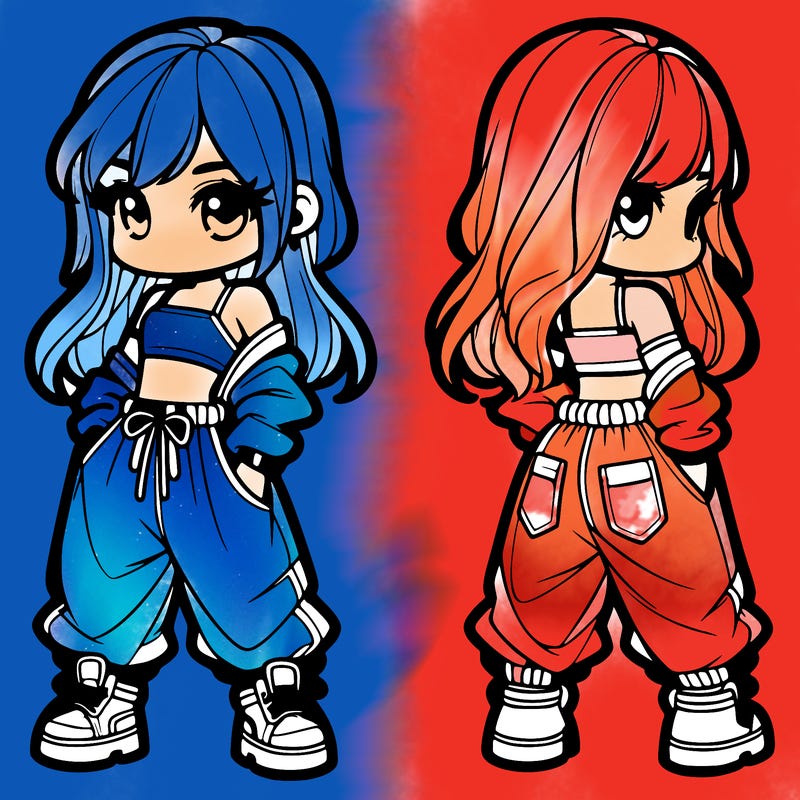 girl in crop top and baggy pants