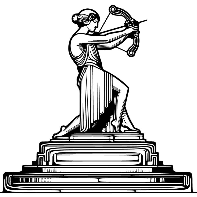 an grand art deco figure sculpture