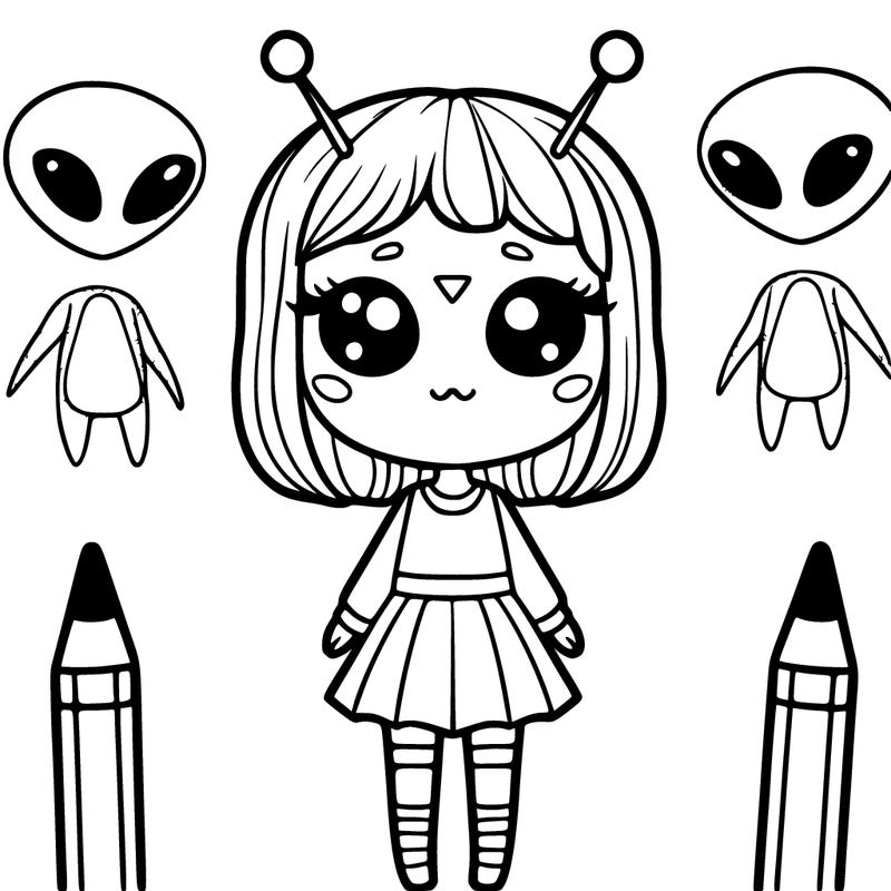 'cute alien girl