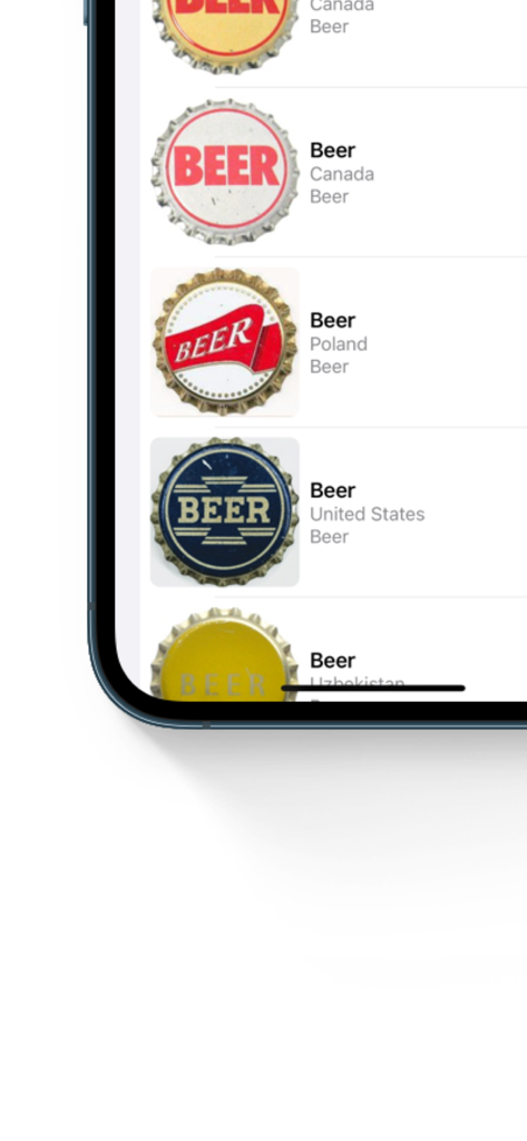 Crowncaps.Info - A list of beer bottle caps from different countries in the crown cap collection app