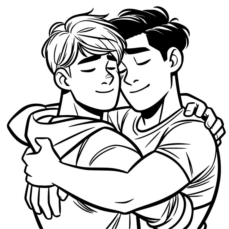 boyfriends hugging