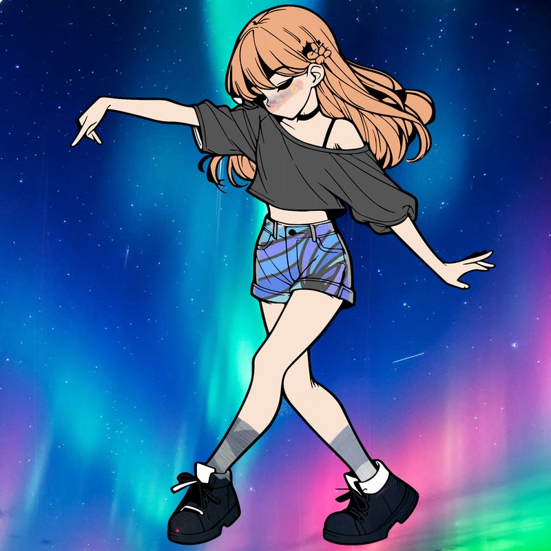 realistic girl danceing