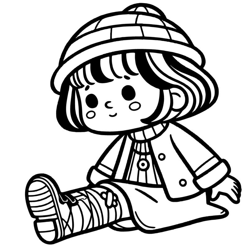 girl with broken leg