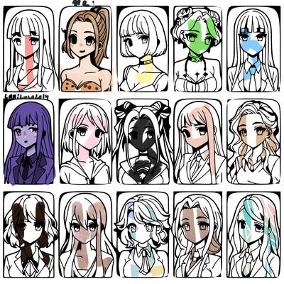 girls that look diffrent anime