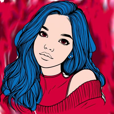 beautiful teenage woman realistic