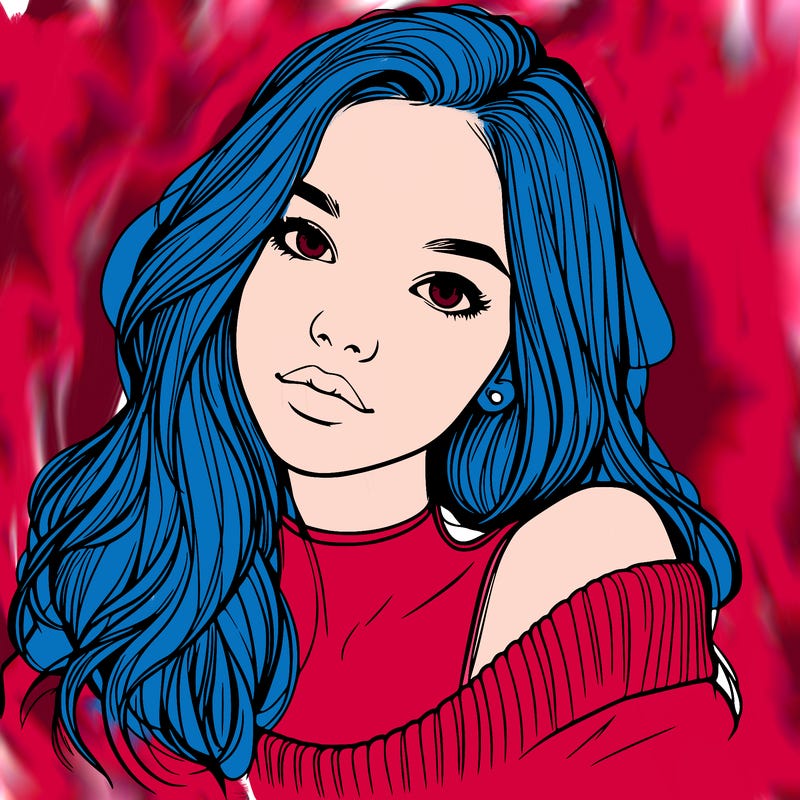 beautiful teenage woman realistic