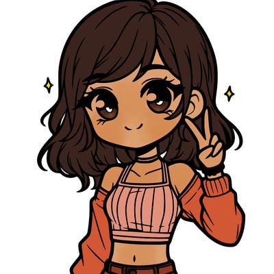 cute girl with crop top