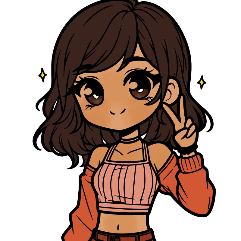 cute girl with crop top