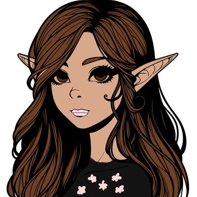 elf girl realistic dark fantasy