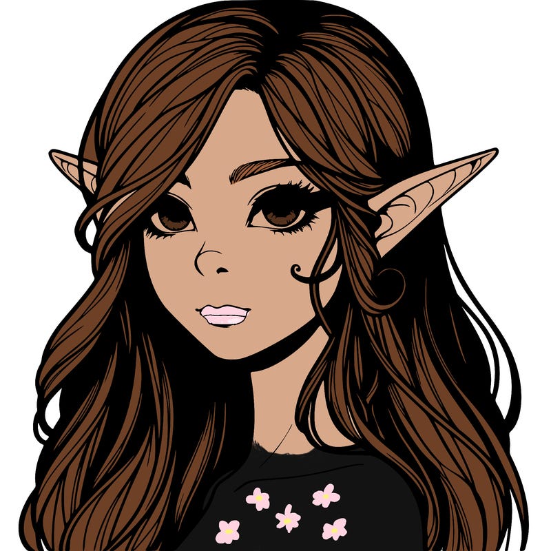 elf girl realistic dark fantasy