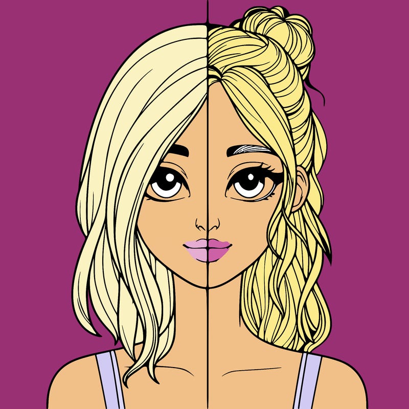 realistic girl split