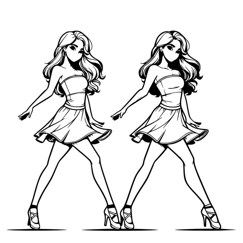 realistic dancing girl