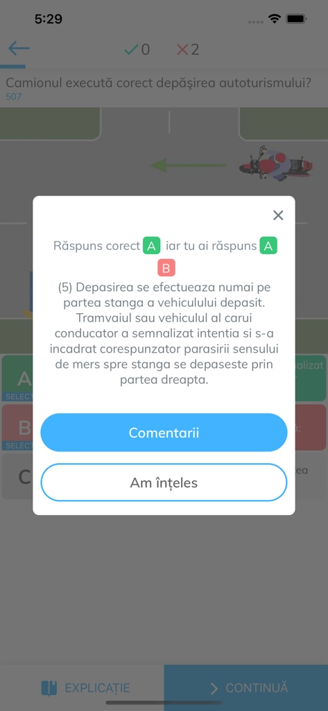 A detailed explanation of a driving theory question within the SoferOnline app.