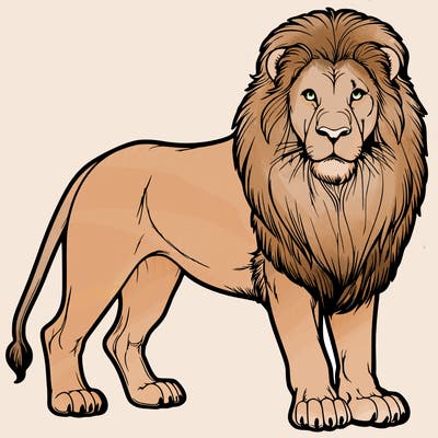 realistic lion