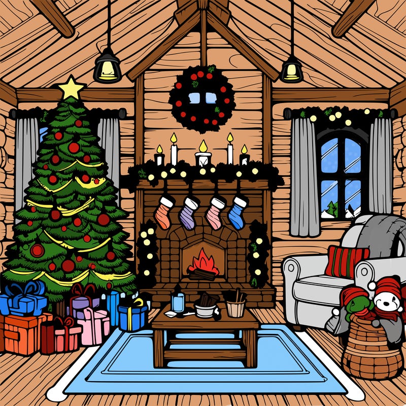 christmas house interior