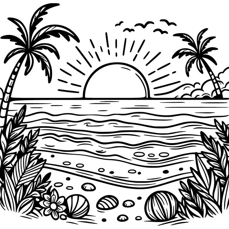 sun set a the beach
