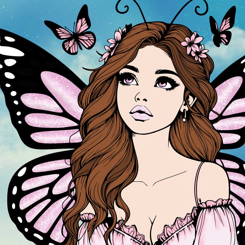 butterfly fairy realistic girl