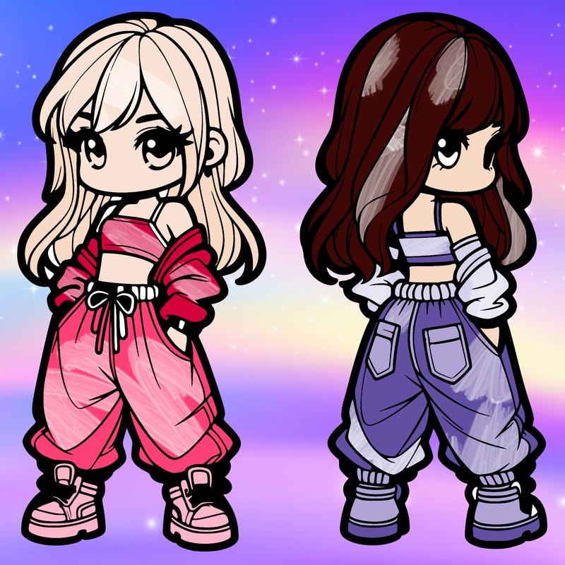 girl in crop top and baggy pants