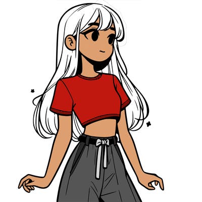 girl in a cute crop top