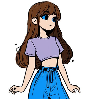 girl in a cute crop top