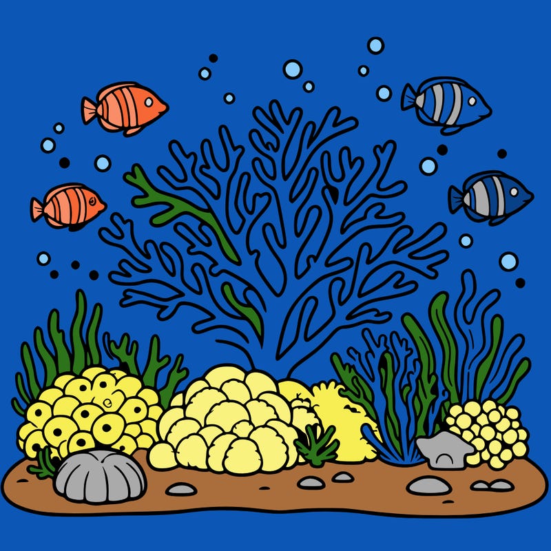 coral-reef out line
