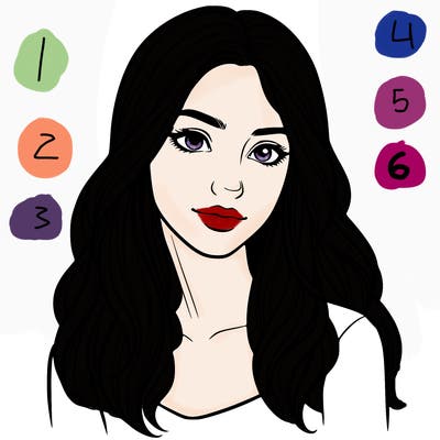 realistic young woman