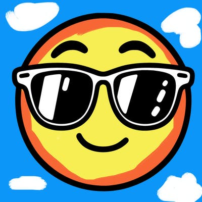 emoji with sunglasses