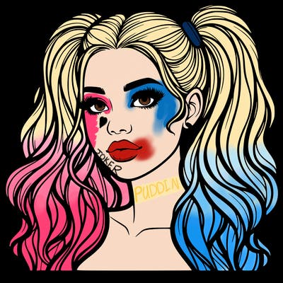 realistic woman with high pigtails