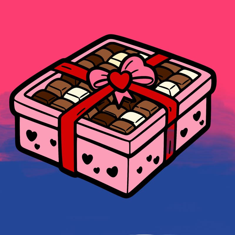 a box of chocolate for valentines day