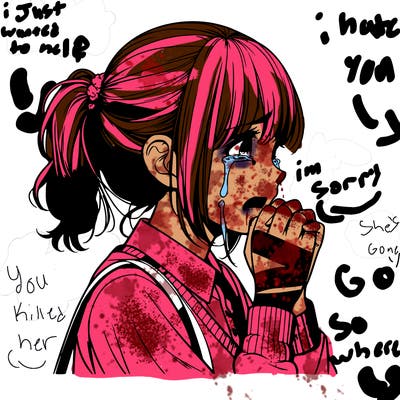 realistic crying girl