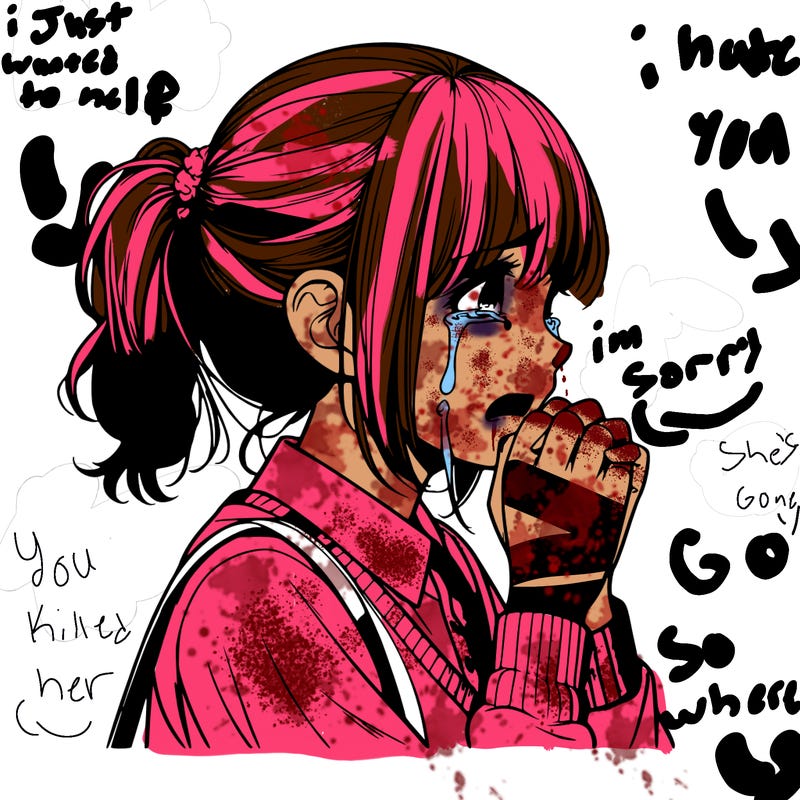 realistic crying girl
