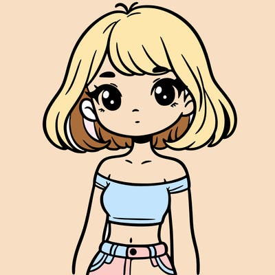 girl in a cute crop top