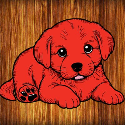 a cute realistic puppy